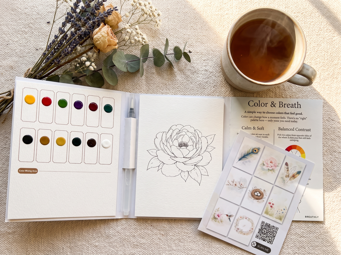 what is a watercolor workbook - an open guided watercolor book for adults