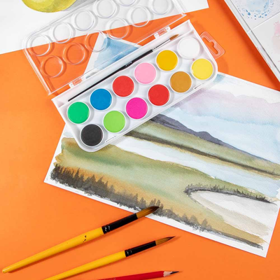 12-Color Watercolor Set