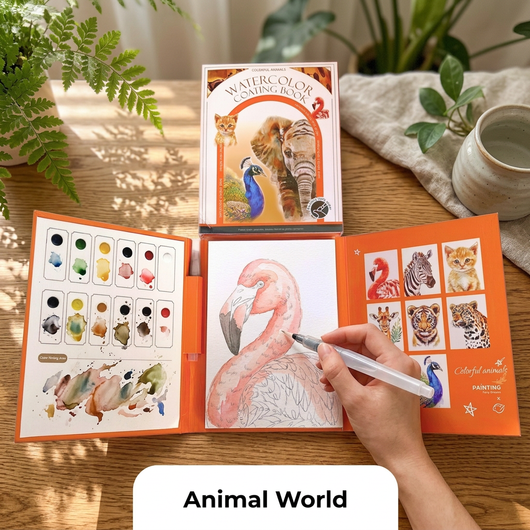 breathly watercolor kit unboxing animal world