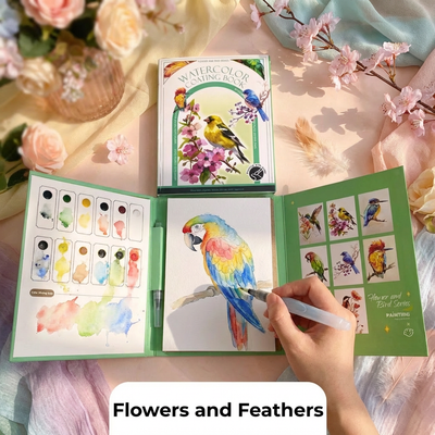 breathly watercolor kit unboxing flowers and feathers 