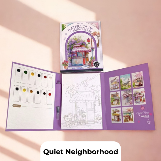 Quiet Neighborhood theme - peaceful urban scenes coloring pages